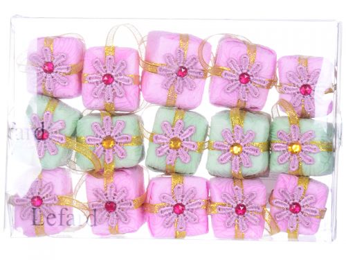 Набор украшений "Розовая жемчужина" 18шт 4х4см