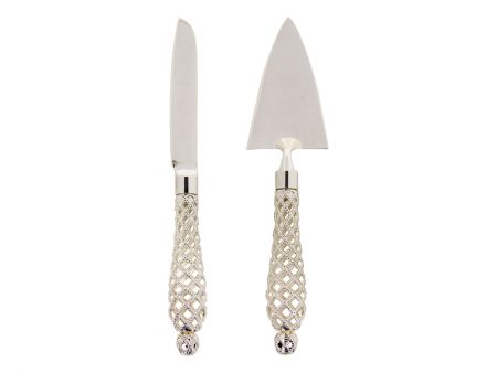 Набор для торта 2 предмета 31,5 см (сплав цинка)