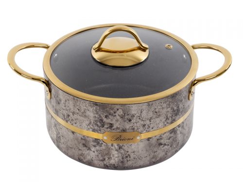 Кастрюля Brioni антипригарная "Selection Cream" 20 см, 2,7 л., 3,5 мм толщ.