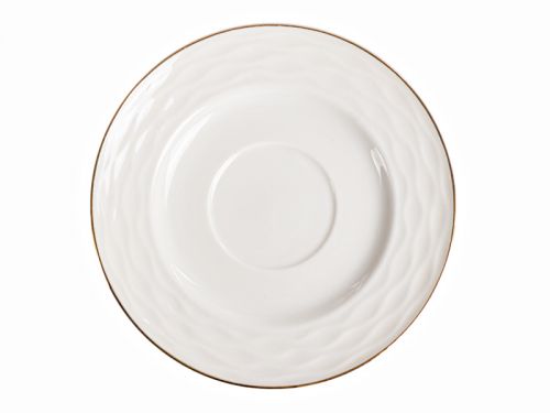 Чайный набор 12 предметов 220мл "Волна" с золотом