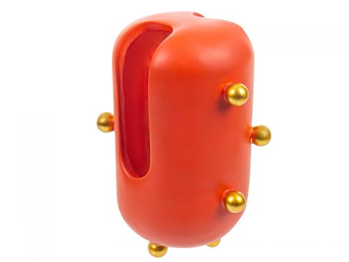 Ваза из полистоун 17x13,5x23см красная