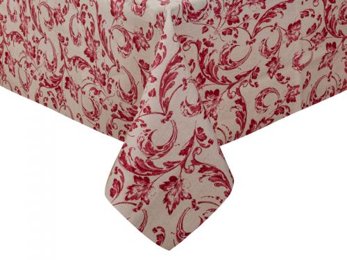 Скатерть водоотталкивающая "Ornamental" бордо 140х180см