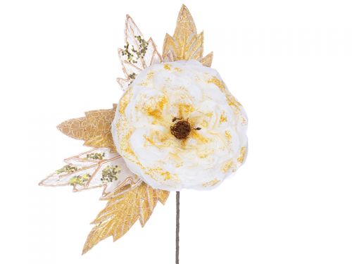 Цветок с золотыми листьями 