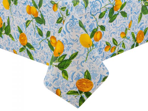 Скатерть водоотталкивающая "Limones ceramica cielo" 140х180см