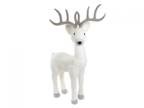 Фигурка Олень 80 см белый (пластик)