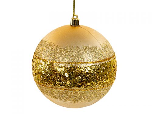 Набор елочных украшений 4 штук  10 см золото (пластик)