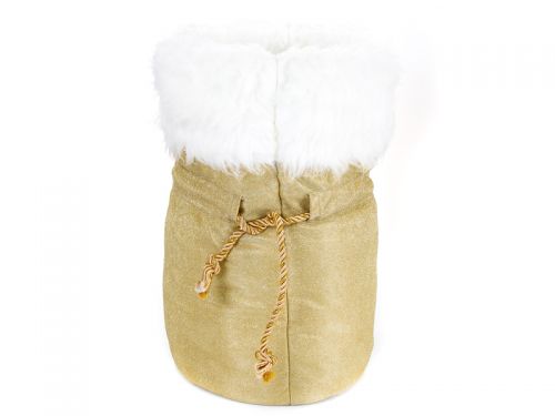 Мешок для подарков золотой 60см