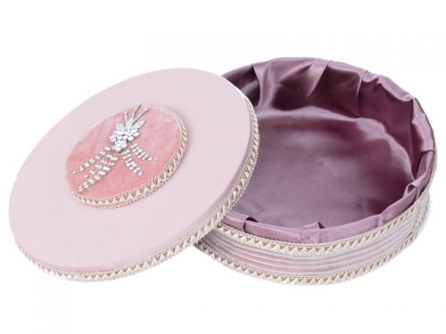 Подарочная коробка с цветочной композицией "Розовая жемчужина"