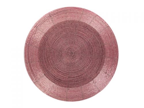 Плейсмат бисер 35см розовый