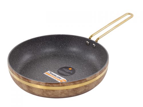 Набор из 4 предметов Brioni "Royal Stone Ti̇gereye Gold" (кастрюля 18 см, 2,5 л/кастрюля  20 см, 3л