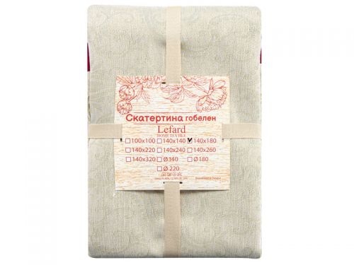 Скатерть гобеленовая новогодняя с люрексом "Corona natale" 140x260 см