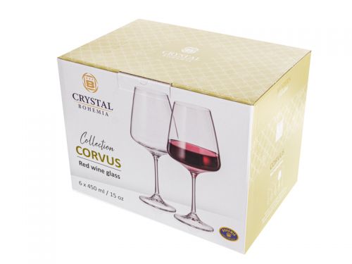 Набор бокалов для вина "Corvus" 450 мл 6 шт