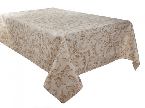 Скатерть водоотталкивающая "Ornamental" беж 140х140см