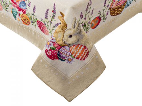 Скатерть гобелен "Кролики" Mimbre 140x220см