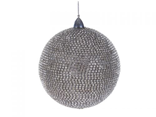 Украшение декоративное шар серебро 10см