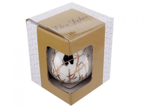 Елочное украшение "Золотые совушки" 8,5 см