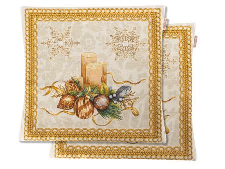 Наволочка гобелен с люрексом 