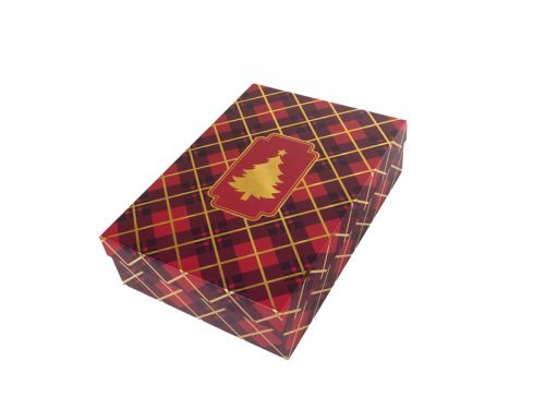 Подарочная коробка прямоугольная новогодняя 27,5х19,5х7,5 см.