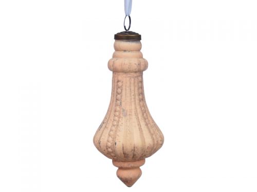 Елочная игрушка 15см розовое золото