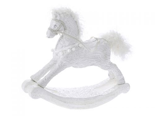 Рождественская лошадь-качалка 39x12x35см