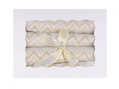 Набор салфеток под тарелку 4 шт с золотым люрексом "Зигзаг" 30х45см