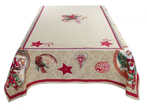 Скатерть гобеленовая "Santa claus" 140х260 см
