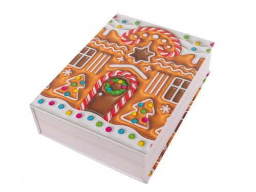 Подарочная коробка прямоугольная новогодняя 29х5,22х3,8 см.