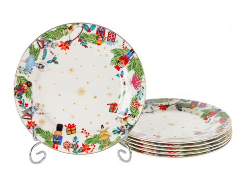 Набор тарелок "White Christmas" 6 шт 19 см