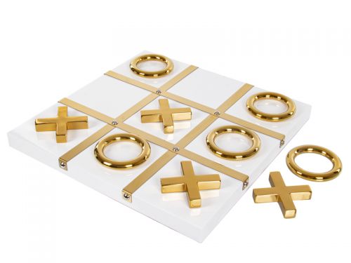 Настольная игра "Крестики-нолики" 33х33х13 см (МДФ/металл)