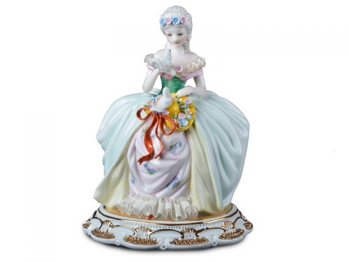 Статуэтка декоративная "Леди и голубь" 25см