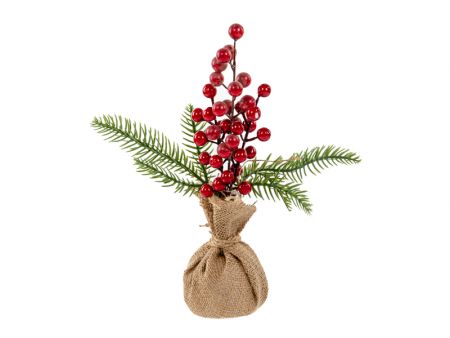 Новогодняя композиция 29 см (целюллоза/ пластик)