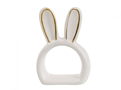 Набор колец для салфеток из 2 шт "Ушки"золото 8,8х5,5х4,5 см