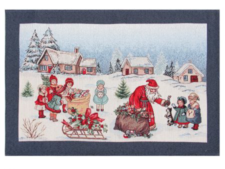 Салфетка гобеленовая новогодняя с люрексом 