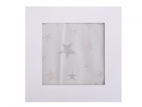 Скатерть с серебряным люрексом "Звезды" 100х100см