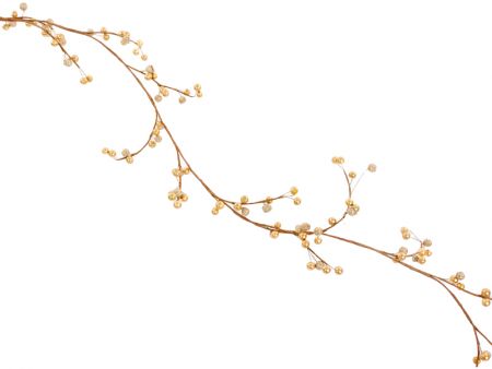 Ветка декоративная 150 см золото (пластик)