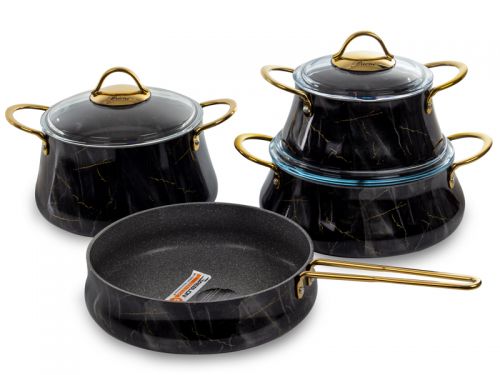 Набор из 7пр.brioni(кастрюля 20см,3 л/24см,3,5л./сотейник 26см,2,8л/сковорода26см) без 1й крышки