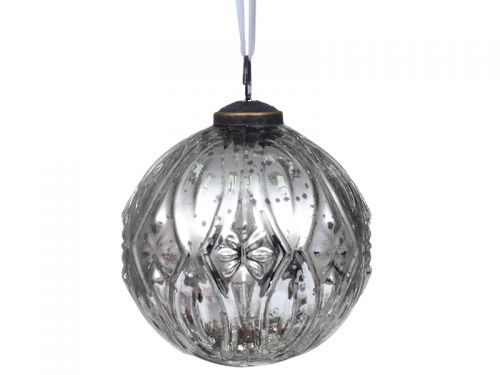 Елочная игрушка 10см серебро