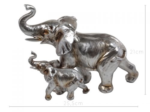 Фигурка декоративная "Пара слонов" 25,5х12,5х21 см