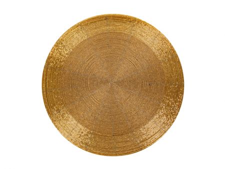 Плейсмат бисер 35см золото