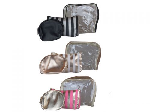 Набор косметичек 3шт 23х17х9см 20х12х3см 15х10х4см в ассортименте