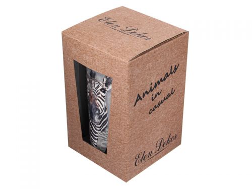 Кружка с силиконовой крышкой "Зебра" 350 мл