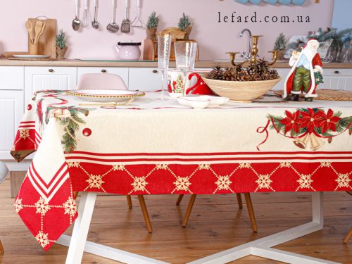 Скатерть гобеленовая новогодняя с люрексом "Carpi " 100х100см