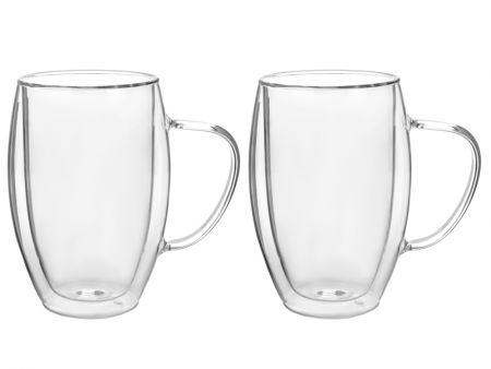Набор из 2 чашек с двойными стенками le glass 