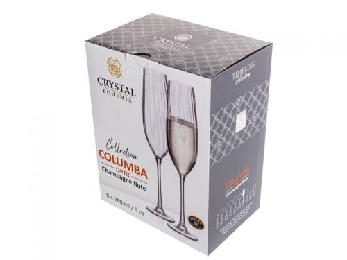 Набор бокалов для шампанского "Columba optic" 260 мл 6шт