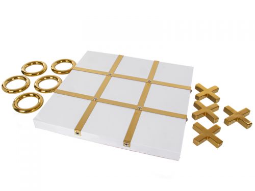 Настольная игра "Крестики-нолики" 33х33х13 см (МДФ/металл)