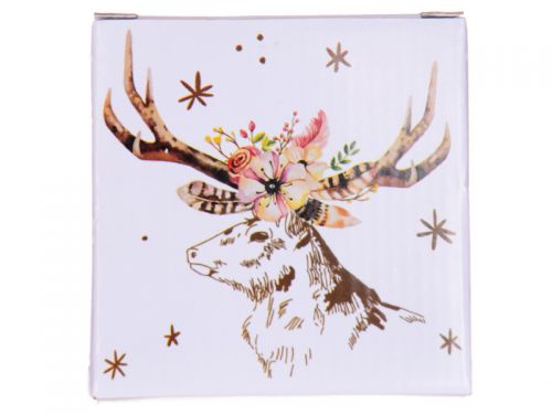 Набор подставок под горячее "Рождественский олень" 2 шт 10см