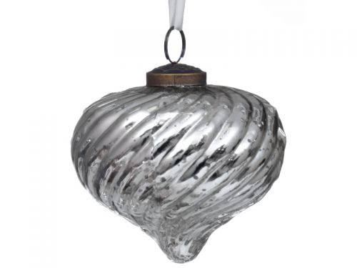 Елочная игрушка 10см серебро