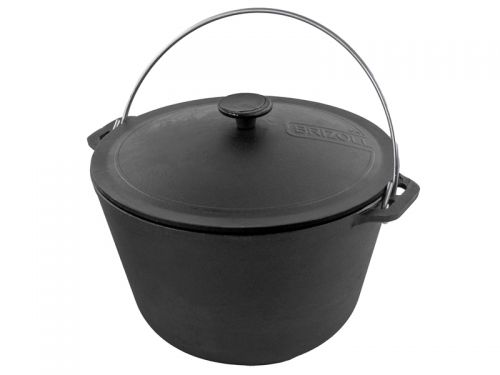 Казан туристический чугунный с чугунной крышкой ТМ 