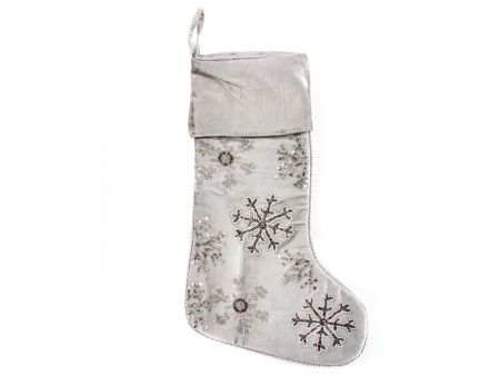 Рождественский сапог для подарков с вышивкой 25x50см
