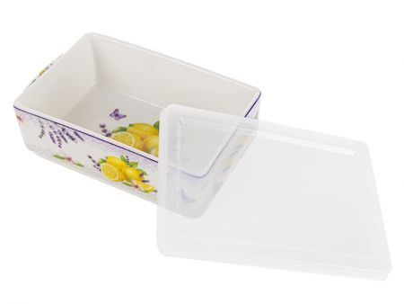 Блюдо прямоугольное с силиконовой крышкой 